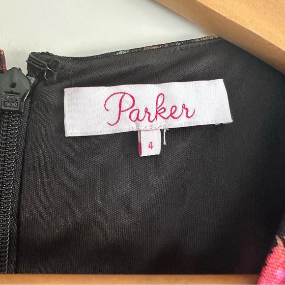 Parker Women's Adrienne Long Sleeve Fitted Ruched Front Mini Dress Size: 4 - Picture 6 of 6